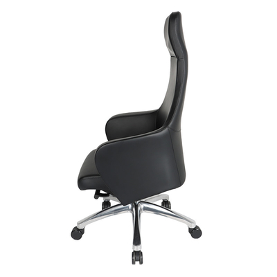 70mm Cylinder Swivel Leather Adjustable Height Office Chair SGS BIFMA