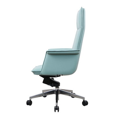 Customized Exclusive Modern Leather Blue Swivel Desk Chair