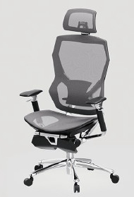 Aluminum Alloy Home Office Swivel Ergonomic Office Chair Grey BIFMA