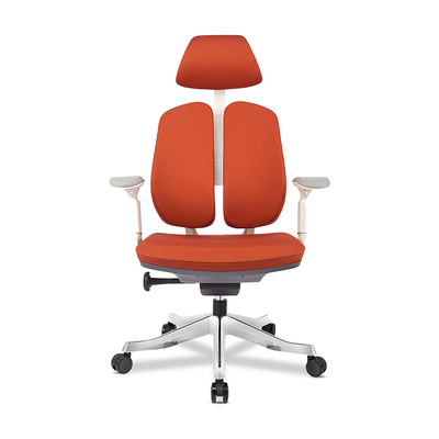 Leather Ergonomic Mesh Executive Chair Orange Posture 3D Adjustable Armrest