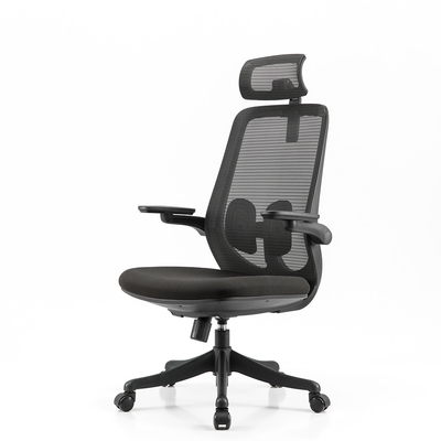 Class 3 Gas Lift  Black Mesh Office Chair PU Castor With 2.5MM Butterfly Machanism